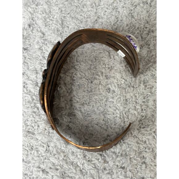 Vintage Bell Trading Post Solid Copper Butterfly Cuff Bracelet #63860 - Picture 5 of 6